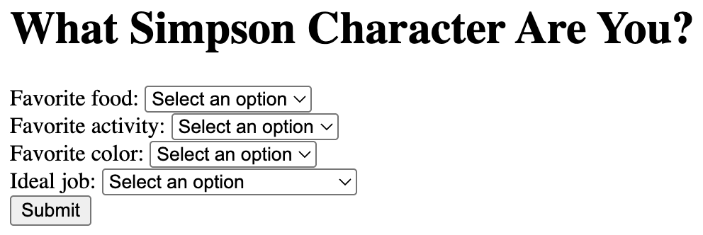 Simpson Quiz Preview